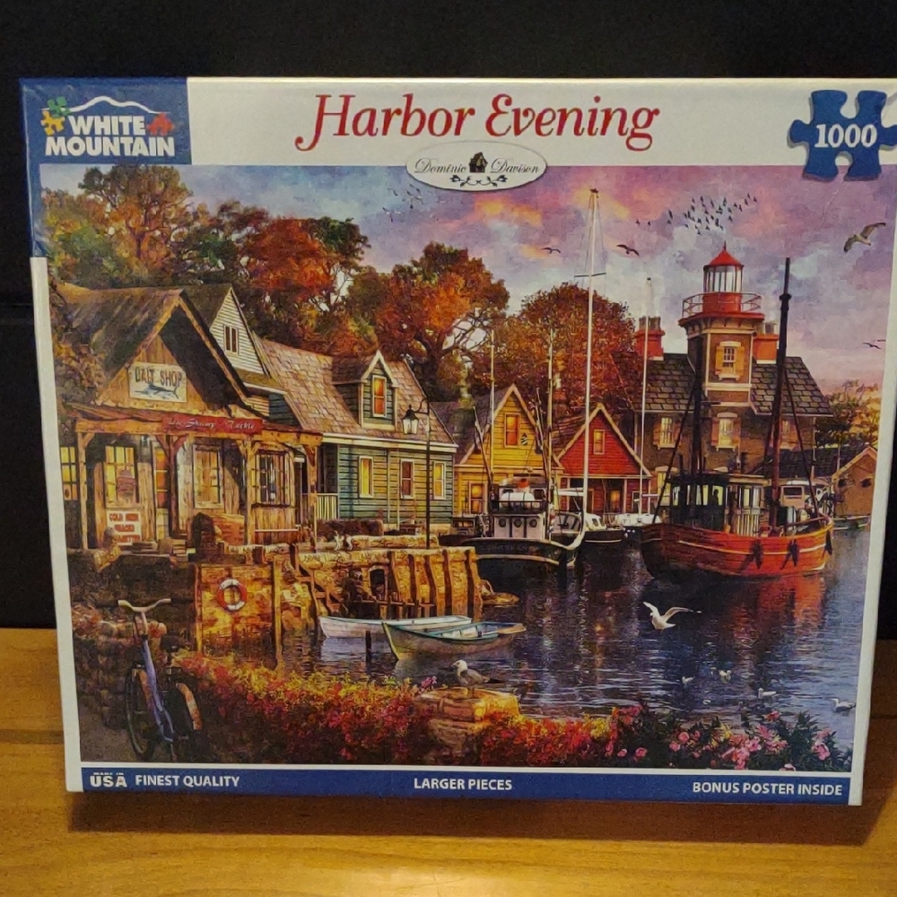 White Mountain Harbor Evening‎ Puzzle - Vibrant Colors
